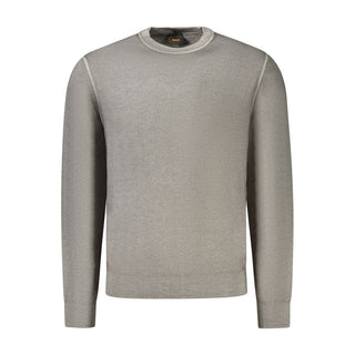 Grauer Wollpullover für Herren
