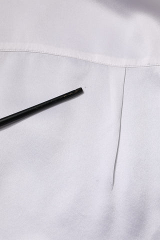 Herren Pyjama-Set aus weißer Satinsseide