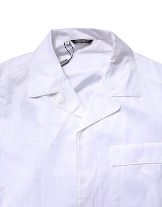 White Cotton Shirt Pants Pajama Set Sleepwear
