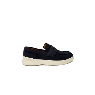 Blaue Wildleder-Slipper