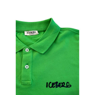 Polo verde de algodón para hombre