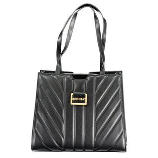 Schwarze Damenhandtasche aus Polyurethan