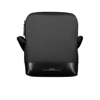 Bolso de hombro negro elegante con detalles en contraste
