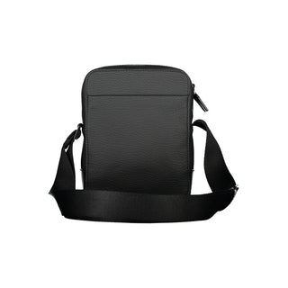 Bolso de hombro negro elegante con detalles en contraste