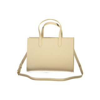 Beige Polyurethane Women's Bag