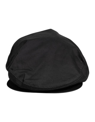 Schwarze Baumwoll-Schirmmütze Newsboy-Mütze Cabbie-Mütze