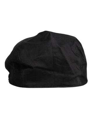 Schwarze Baumwoll-Schirmmütze Newsboy-Mütze Cabbie-Mütze