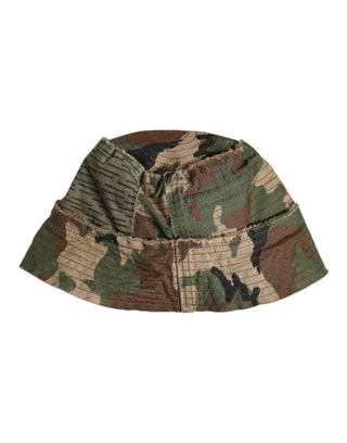 Sombrero tipo cubo de ala ancha con adornos de leopardo multicolor