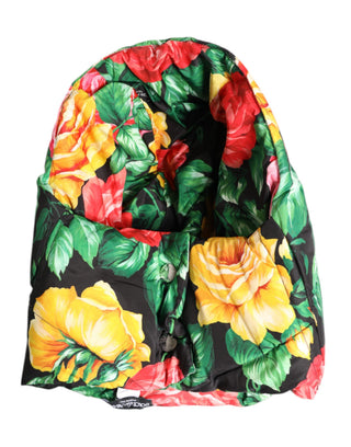 Sombrero tipo turbante con estampado floral multicolor para toda la cabeza