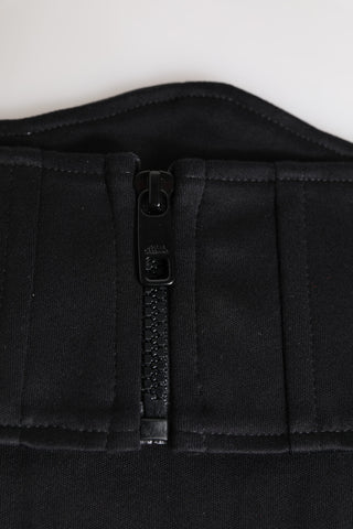 Fajín de esmoquin de algodón negro para cintura