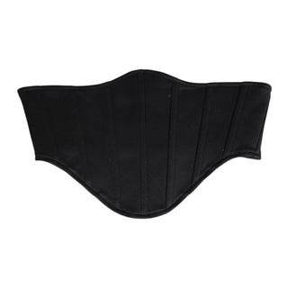 Fajín de esmoquin de algodón negro para cintura