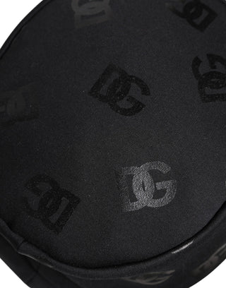 Black DG Monogram Polyester Jacquard Bucket Hat