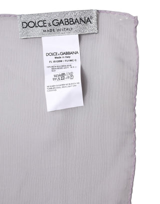 Bufanda chal envolvente rectangular de seda morada