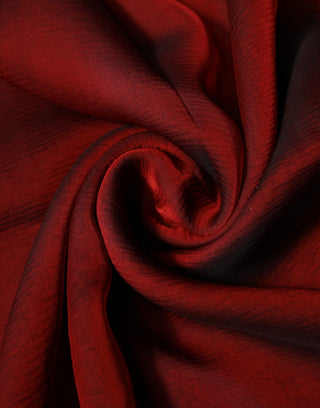 Bufanda chal envolvente rectangular de seda roja para mujer