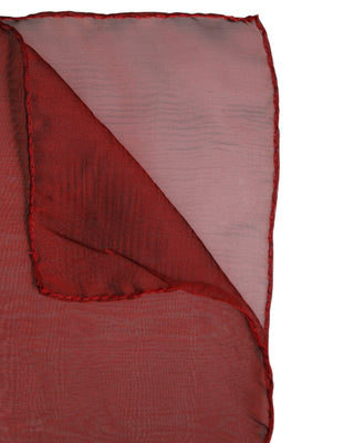 Bufanda chal envolvente rectangular de seda roja para mujer