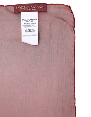 Bufanda chal envolvente rectangular de seda roja para mujer