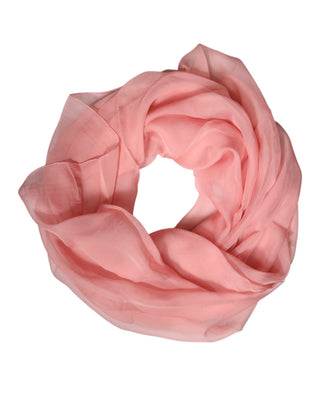 Rosa Seide Rechteck Damen Wickelschal