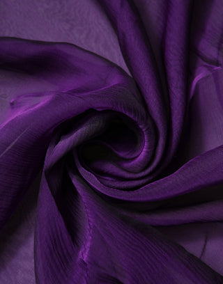 Purple Silk Rectangle Wrap Shawl Scarf