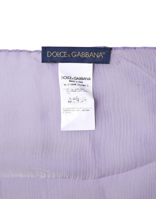 Purple Silk Rectangle Wrap Shawl Scarf