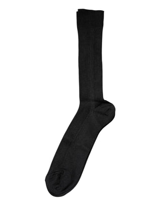 Schwarze Baumwoll-DG-Logo-Mid-Calf-Herrensocken