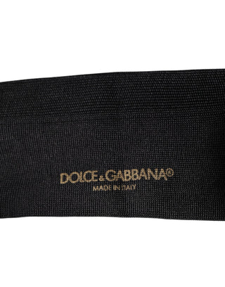 Schwarze Baumwoll-DG-Logo-Mid-Calf-Herrensocken