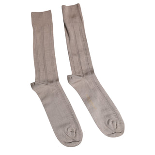 Calcetines marrones de algodón elástico con logo por encima de la pantorrilla