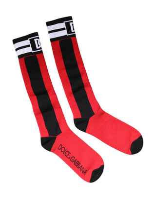 Calcetines rojos de algodón elástico estampados