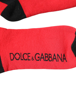 Calcetines rojos de algodón elástico estampados