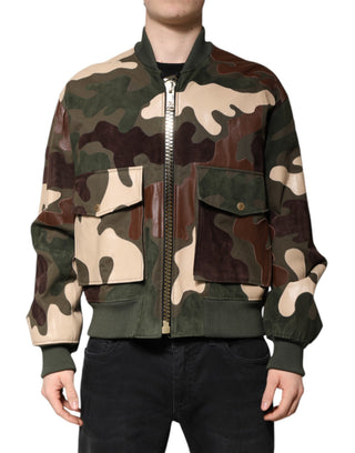 Chaqueta bomber multicolor de algodón con cremallera completa