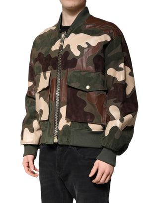 Chaqueta bomber multicolor de algodón con cremallera completa