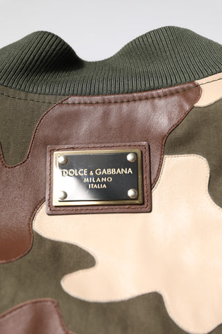 Chaqueta bomber multicolor de algodón con cremallera completa