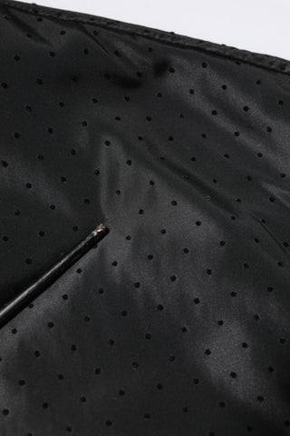 Chaqueta bomber negra de manga larga con cremallera completa