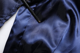 Blue Nylon DG Crown Full Zip Bomber Jacket