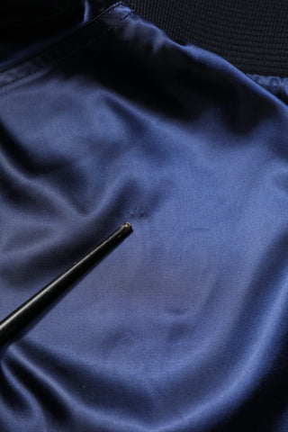Blue Nylon DG Crown Full Zip Bomber Jacket