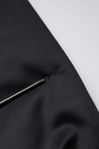 Schwarze Polyester-DG-Kapuzenjacke mit durchgehendem Reißverschluss