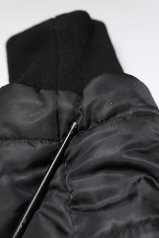 Schwarz Kapuzenparka Winter Herrenmantel Jacke
