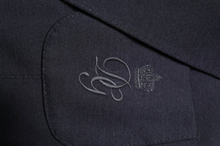 Dark Blue Wool Single Breasted Coat Suit Blazer