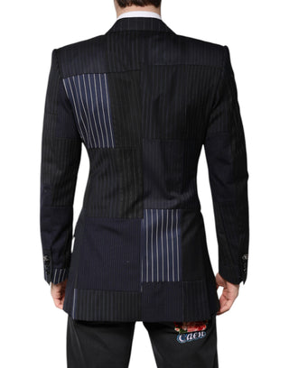 Mehrfarbige Patchwork-Jacke Mantel Anzug Blazer