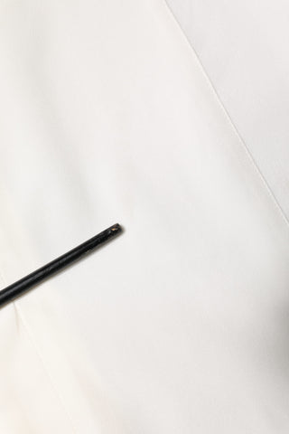 Weißes Seidengoldkleid Formelles Hemd mit Kragen