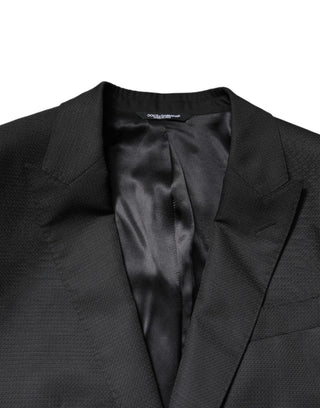Schwarzer, einreihiger, eleganter 2-teiliger Anzug