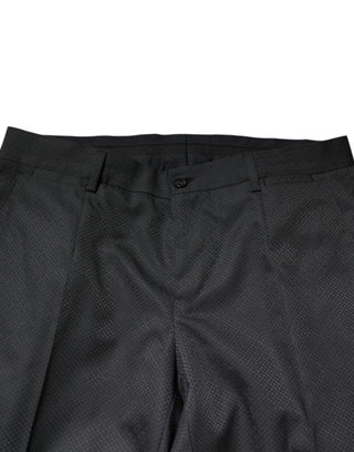 Schwarzer, einreihiger, eleganter 2-teiliger Anzug