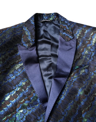 Multicolor Polyester Jacquard 2 Piece Suit