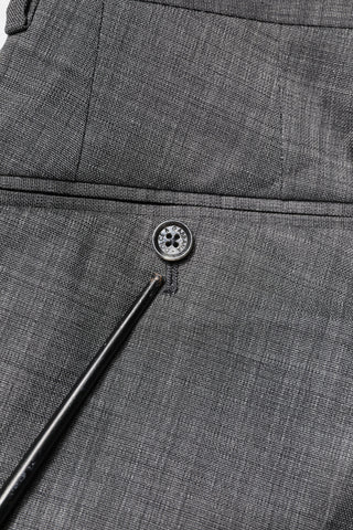 Gray Wool Single Breasted 2 Piece Suit