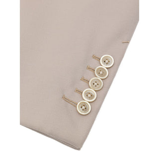 Beigefarbener Wollblazer