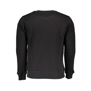 Black Cotton Men Sweatshirt