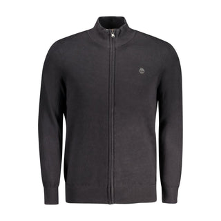 Schwarze Strickjacke für Herren aus Bio-Baumwolle