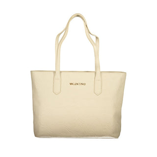 Beige Polyurethane Women's Bag