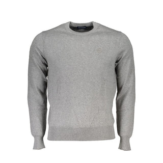 Grauer Polyamid Herrenpullover