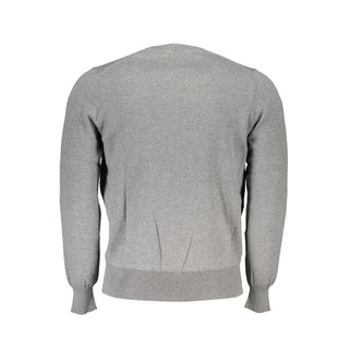 Grauer Polyamid Herrenpullover