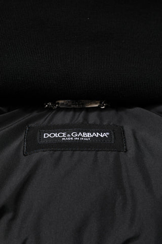 Blue Logo Full Zip Hooded Quilted Jacket